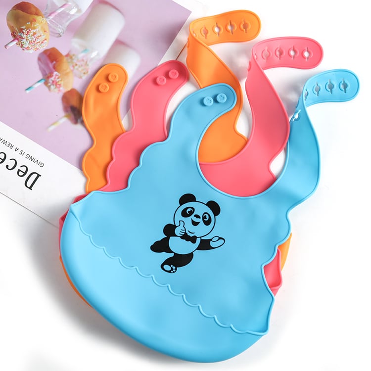 Food Grade Silicone Baby Bib with Food Catch Pocket