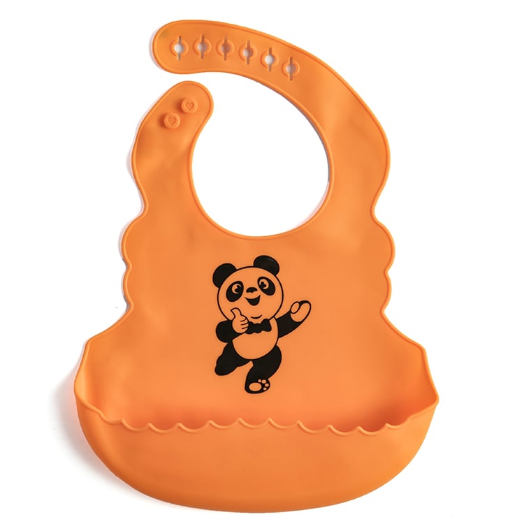 Food Grade Silicone Baby Bib with Food Catch Pocket